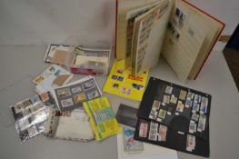 A stock book of various world stamps to include a range of 1920's Belgium plus a further box of