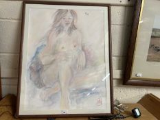 Josephine Stofer-Ball study of a seated female nude