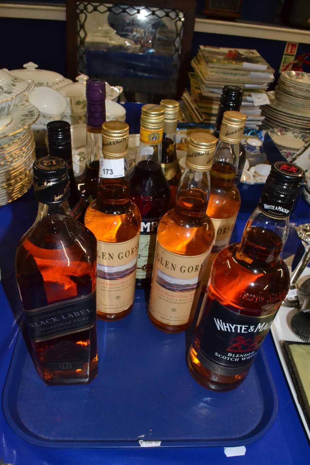 Mixed Lot: Ten various bottles of Whisky and spirits to include Glengorse, Whyte & Mackay, Johnnie