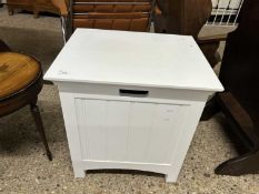 Modern white finish laundry box