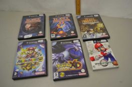 Group of six Nintendo Game Cube games to include Lost Kingdoms, Mario Party 5, Fire Emblem and