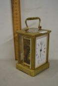 20th Century French brass cased carriage clock of typical form