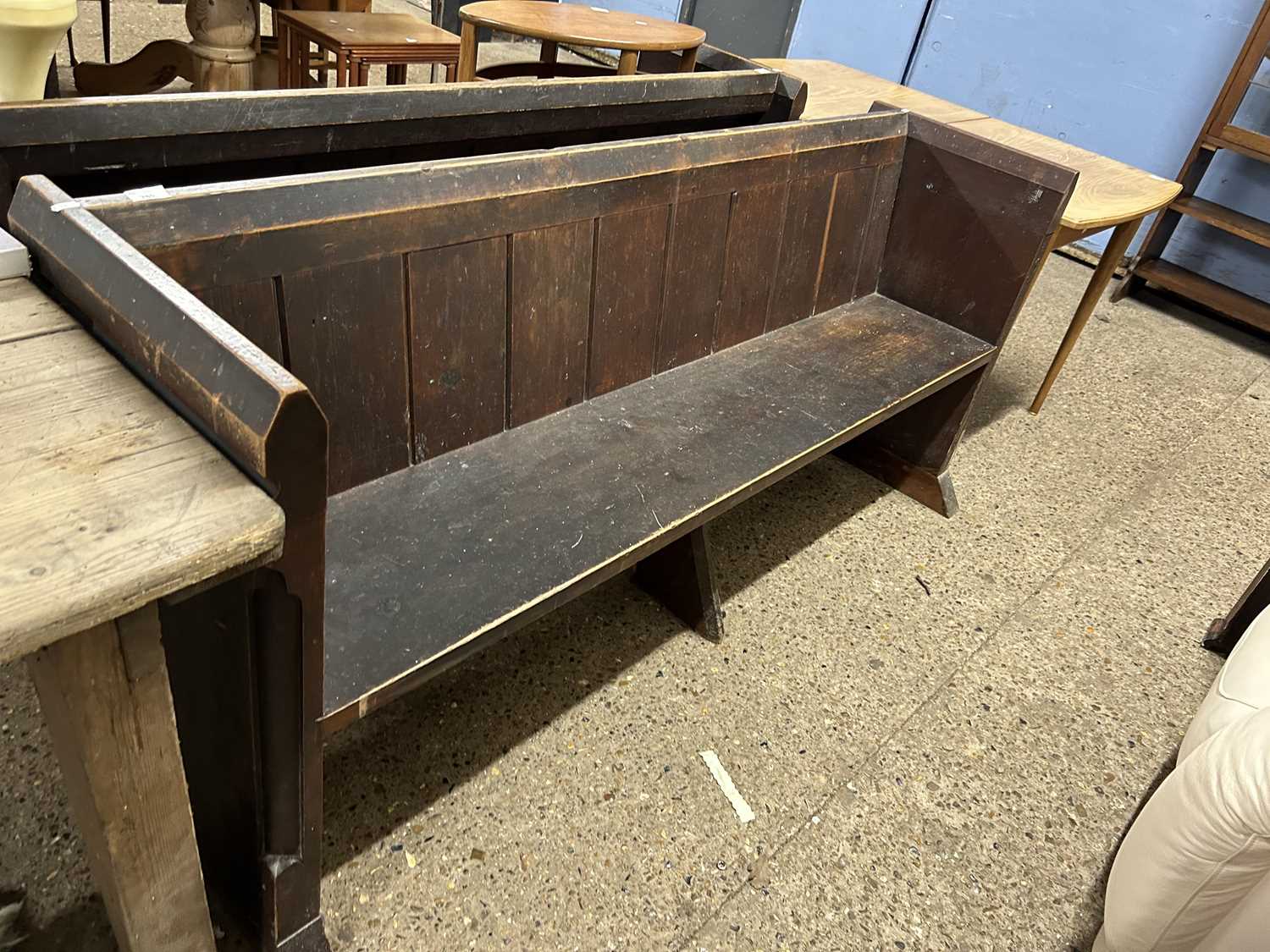 Stained pine Church pew, 180cm wide