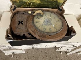 A late 19th Century drop dial wall clock for restoration
