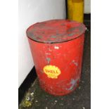 Large Shell fuel or oil dispenser with lifting lid