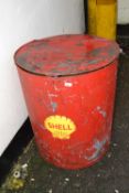 Large Shell fuel or oil dispenser with lifting lid