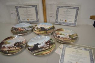 Group of Royal Doulton John Stanford horse collectors plates with certificates