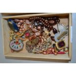 Box of various assorted costume jewellery