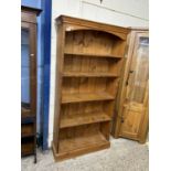 Modern pine bookcase cabinet, 93cm wide