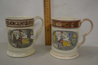 Pair of Adams pottery mugs