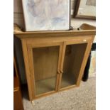 Light oak bookcase cabinet