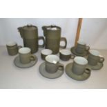 Denby green coffee set