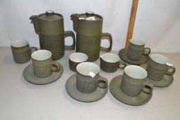 Denby green coffee set