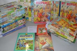 Rupert the Bear - Collection of various annuals 1980's and later plus some associated books