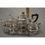 Silver plated tea set and tray