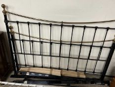 Modern Victorian style metal double bed frame