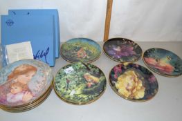 Quantity of collectors plates to include Danbury Mint The Enchanted Garden