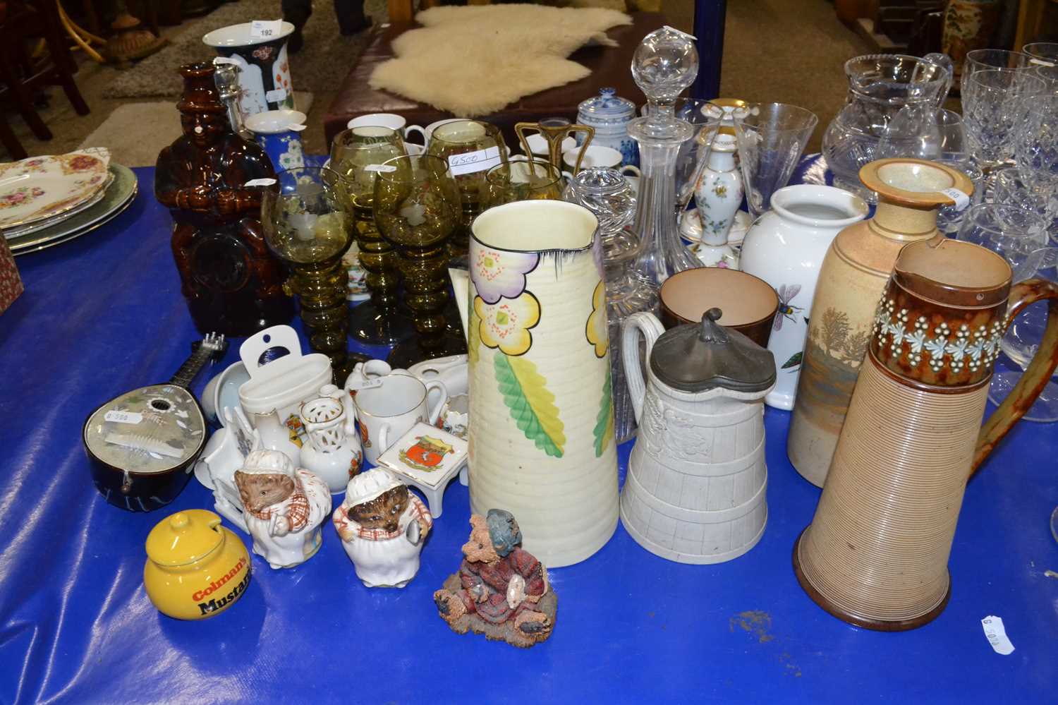 Mixed Lot: Various assorted tea wares, crested china wares, hock glasses, dressing table - Image 2 of 2