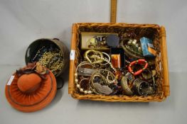 Box of various assorted costume jewellery