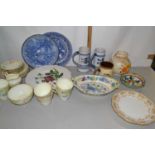 Mixed Lot: Various ceramics to include New Chelsea tea wares, Masons bowl, Willow pattern plate