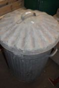Galvanised dustbin and lid