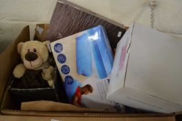 One box of various assorted toys, house clearance sundries etc
