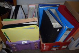 Quantity of assorted ring binders and stationery