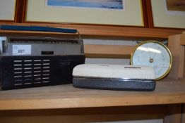 Vintage radio, Philishave and a Negretti Enzambra barometer a/f