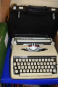 A Brother Deluxe 800 typewriter, cased