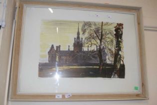 Edwin La Dell RA (British 20th Century) Fettes College, Edinburgh, Limited edition colour