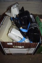 Box of assorted telephones and sundry equipment