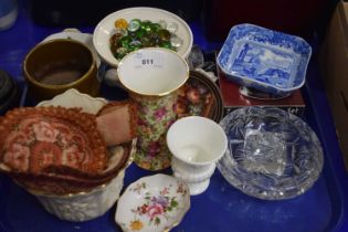 Mixed Lot: Spode Old Italian vases, glass ware etc