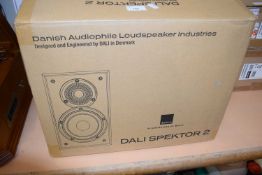 A pair of Danish audio file speakers Dali Spektor 2, boxed
