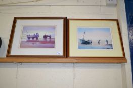Four prints by Patrick Durrant, framed and glazed