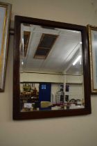 Oak framed wall mirror