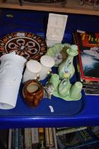 A Crown Derby Imari plate together with assorted other ceramics to include Beswick cruet