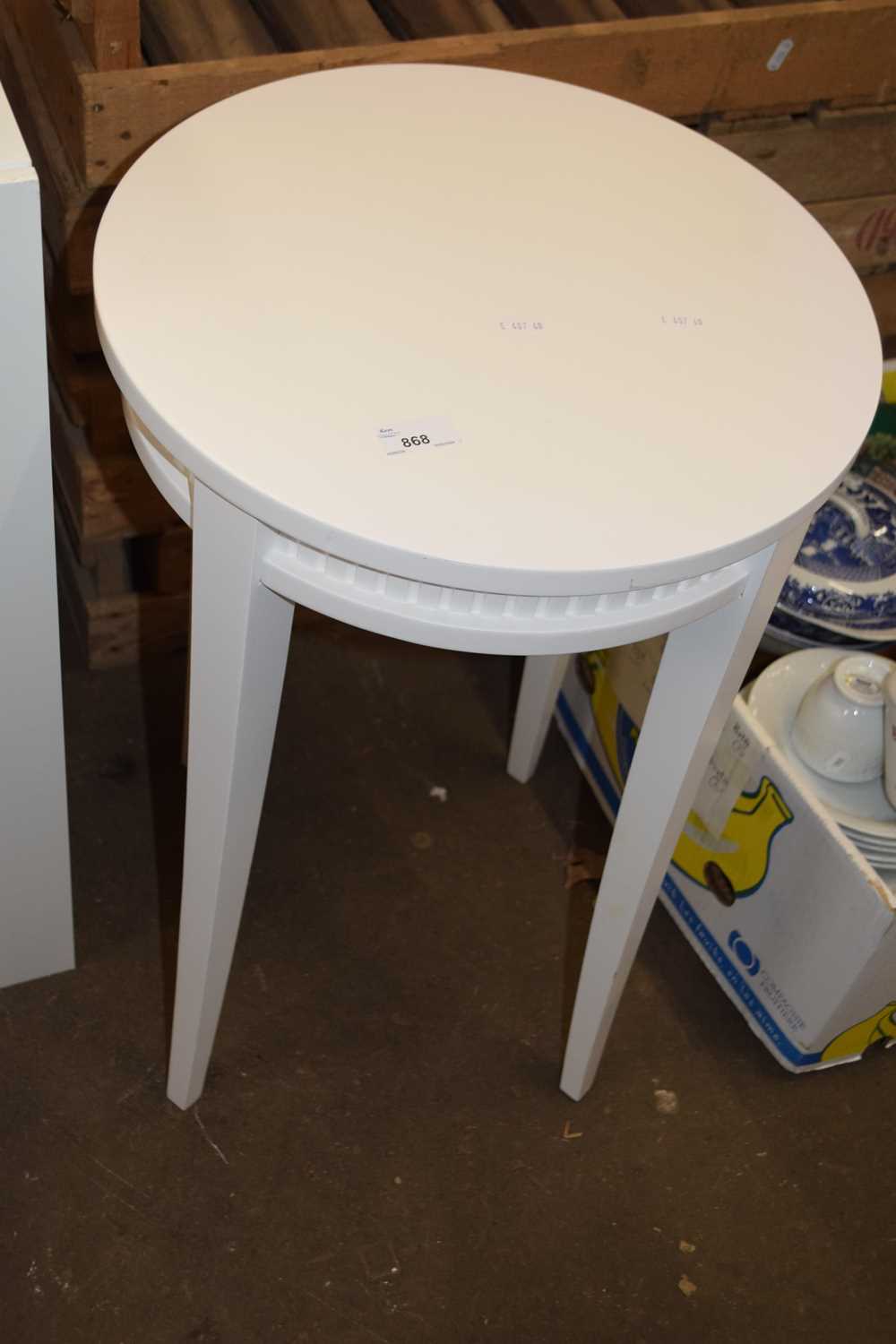 White round side table