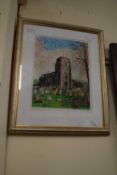 St Andrews Church, Holt by David M Neillson, limited edition 7/50, framed and glazed