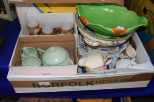 Box of various assorted ceramics to include Carlton ware tea set, Japanese eggshell tea wares and