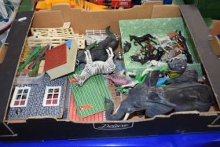 Quantity of assorted toy animals and farmyard