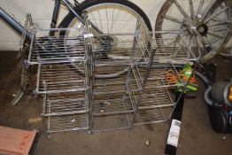 Set of three steel kitchen racks