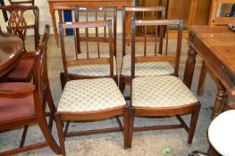 A set of four Georgian mahogany dining chairs