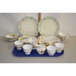 Quantity of Aynsley floral decorated tea wares