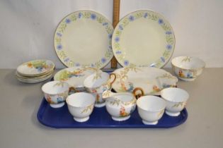 Quantity of Aynsley floral decorated tea wares