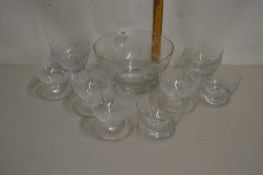 Collection of various clear glass bowls and sundae dishes