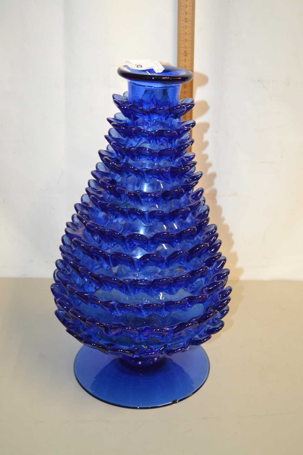 A blue Art Glass vase