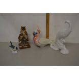 Mixed Lot: Four various assorted bird ornaments