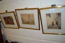 A group of three coloured prints after William Russell Flint