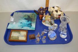 Mixed Lot: Various crystal animals, assorted ornaments etc