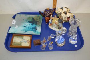 Mixed Lot: Various crystal animals, assorted ornaments etc